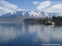 Lake Wanaka in Winter a good place to start mountain adventures.
